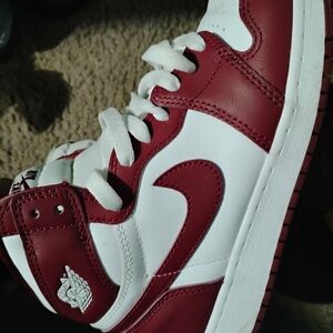 Nike Red and White Men's Sneakers